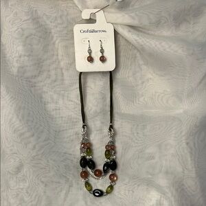 Croft & Barrow Beaded Necklace and Earring Set